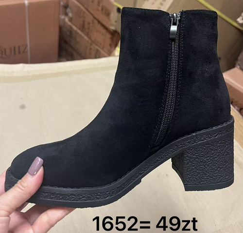 Botki damskie 1652.BLACK (36/41,12par)