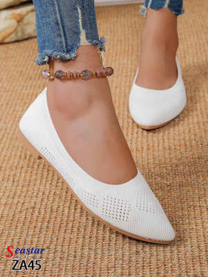 Balerinki damskie ZA45.WHITE (36/41,12par)