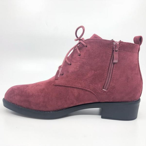 Botki damskie RM01-6.BURGUNDY Ocieplane (36/41,8par)