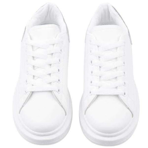 Buty sportowe damskie B1238-3.WHITE/SILVER (36/41,12par)