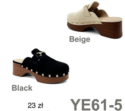 Klapki damskie YE61-5.KOLORDOWYBORU (36/41,12par)
