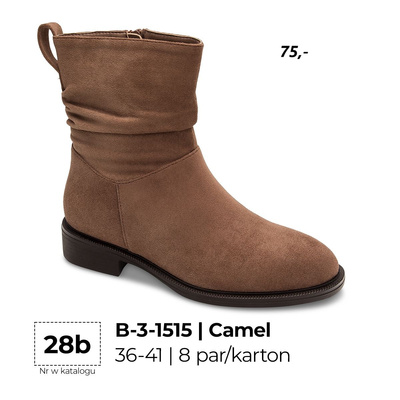 Botki damskie 7AB-3-1515.CAMEL (36/41,8par)