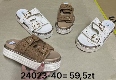 Klapki damskie 24023-40.KOLORDOWYBORU (36/41,12par)