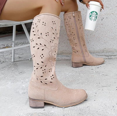 Kozaki damskie NS596.BEIGE (36/41,12par)