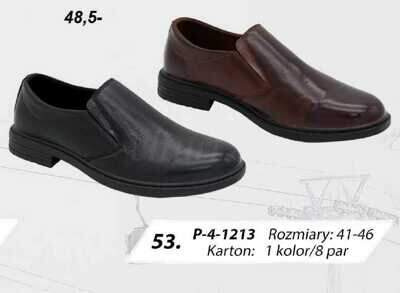Półbuty męskie 9AP-4-1213.BLACK, BROWN (41/46,8par)