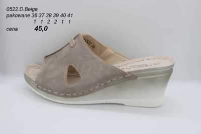 Klapki damskie 7A0522.D.BEIGE (36/41,8par)