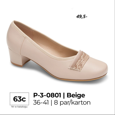 Czółenka damskie 3-0801.BEIGE (36/41,8par)