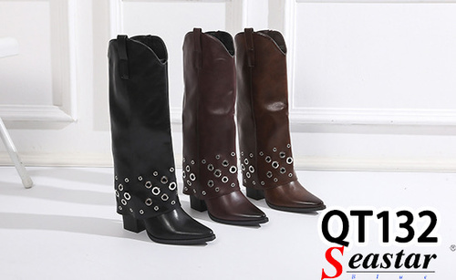 Kozaki damskie QT132.BLACK (36/41,12par)