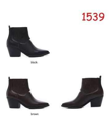 Botki damskie 7A1539.BLACK, BROWN (36/41,12par)