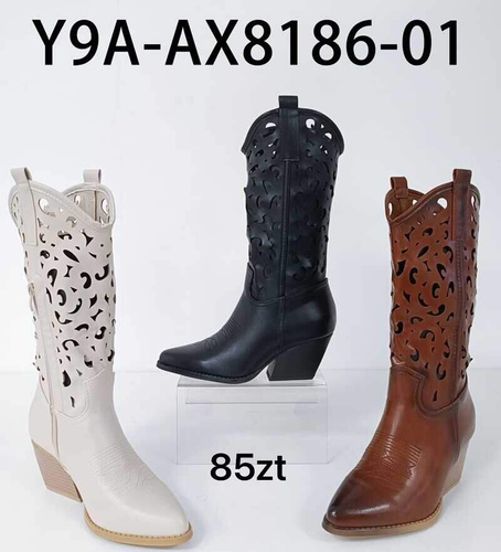 Botki damskie  7A8106-01.BEIGE (36/41,12par)
