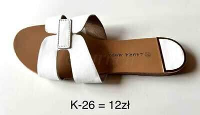 Klapki damskie 7AK-26.WHITE (36/41,12par)