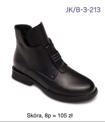 Botki damskie  7AB-3-213.BLACK  (36/41,8par)