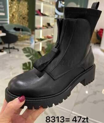 Botki damskie ocieplane 7A8313.BLACK (36/41,12par)