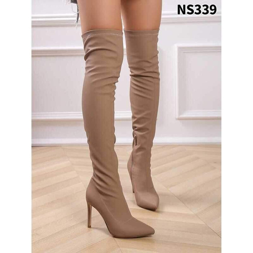 Kozaki damskie ocieplane NS339.KHAKI (36/41,12par)