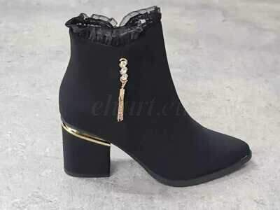 Botki damskie ocieplane 7AW350.BLACK (36/41,12par)