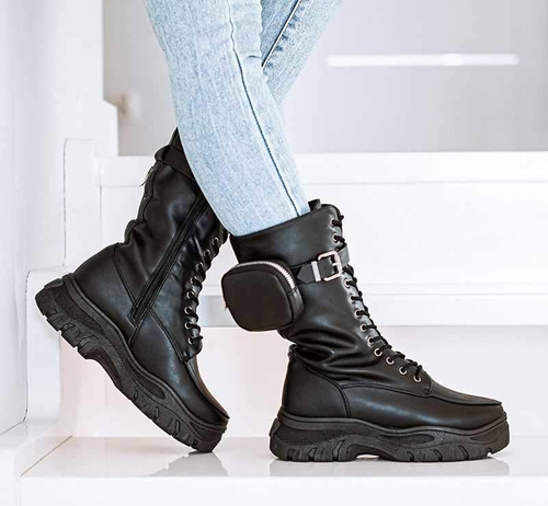 Botki damskie 7A55-73.BLACK Ocieplany (36/41,12par)