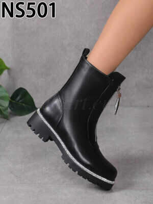 Botki damskie ocieplane NS501.BLACK (36/41,12par)