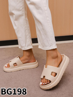 Klapki damskie 7ABG196.KHAKI (36/41,12par)