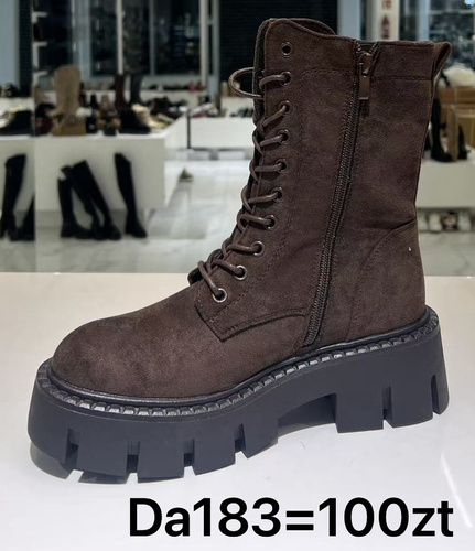 Botki damskie DA183.BROWN (36/41,12par)