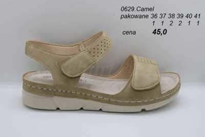 Sandały damskie 7A0629.CAMEL (36/41,8par)