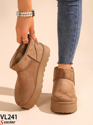 Botki damskie ocieplane 7AVL241.CAMEL (36/41,12par)