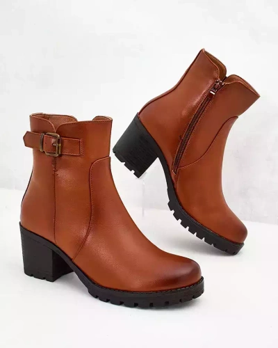 Botki damskie ocieplane A2069.CAMEL (36/41,12par)