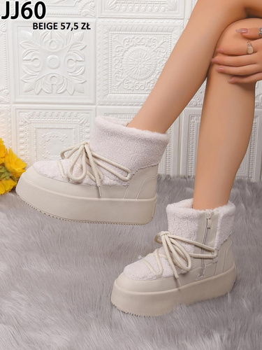 Botki damskie JJ60.BEIGE (36/41,12par)