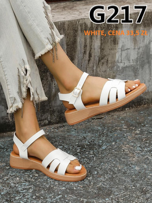 Sandały damskie G217.WHITE (36/41,12par)