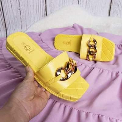 Klapki damskie 7ANN147.YELLOW (36/41,12par)