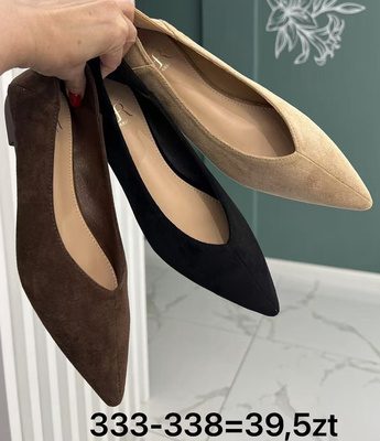 Balerinki damskie 333-338.KOLORDOWYBORU (36/41,12par)