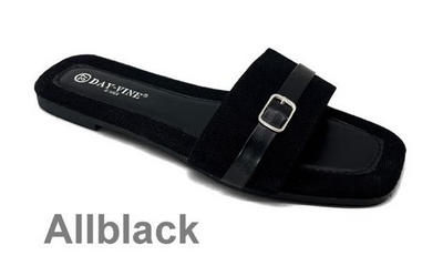 Klapki damskie  7AN75-60.ALL BLACK (36/41,12par)