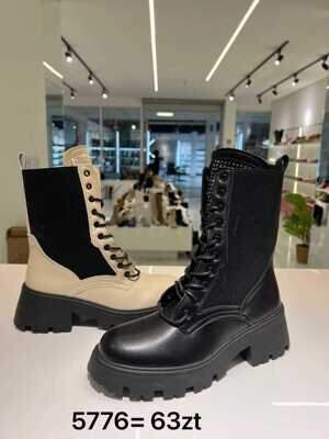 Botki damskie   7A5776.BLACK, BEIGE  (36/41,12par)