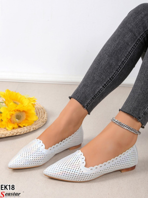 Balerinki damskie  EK18.SILVER (36/41,12par)