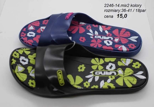 Klapki damskie 7A2246-14.MIX (36/41,18par)