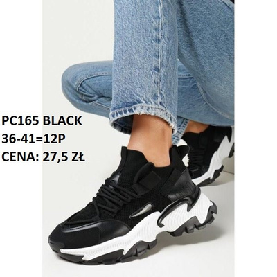 Buty sportowe damskie PC165.BLACK (36/41,12par)