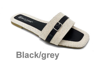 Klapki damskie  7AN75-60.BLACK/GREY (36/41,12par)