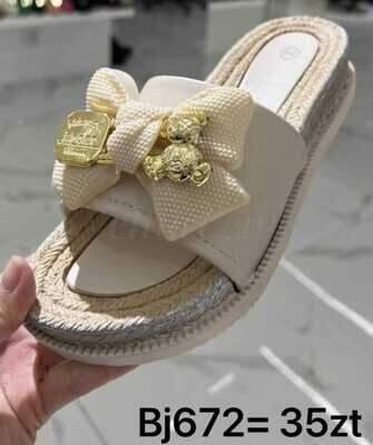 Klapki damskie 7ABJ672.BEIGE (36/41,12par)