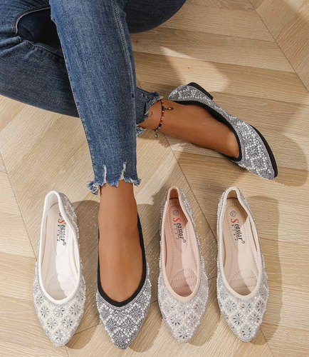 Balerinki damskie ZA48.WHITE (36/41,12par)