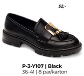 Półbuty damskie 3-Y107.BLACK (36/41,8par)