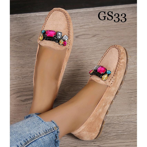 Balerinki damskie GS33.KHAKI (36/41,12par)