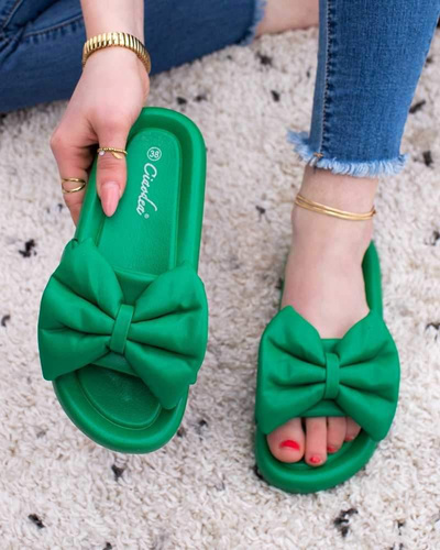 Klapki damskie P6163-01.GREEN (36/41,12par)