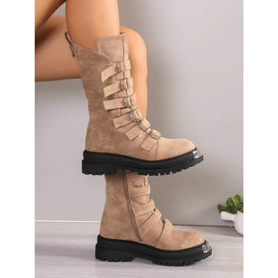 Botki damskie ocieplane 7ANC1307.KHAKI (36/41,12par)