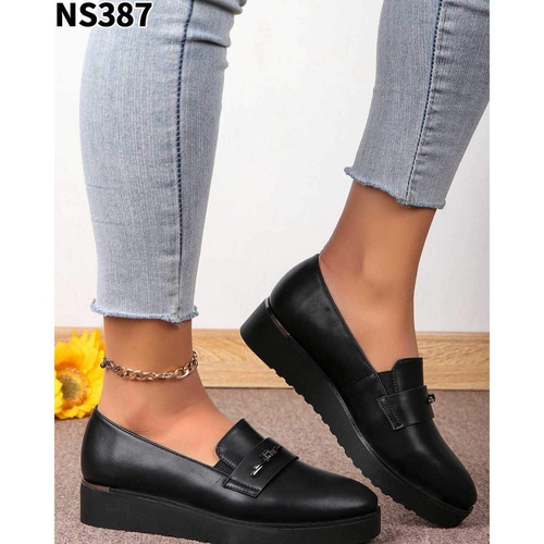 Półbuty damskie NS387.BLACK PU (36/41,12par)
