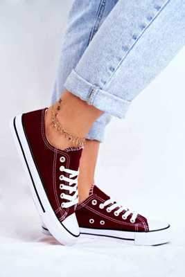 Trampki damskie 7AQY831-45.BURGUNDY (36/41,12par)