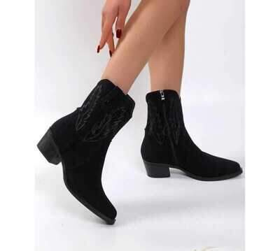 Botki damskie ocieplane 7AKE211.BLACK (36/41,12par)