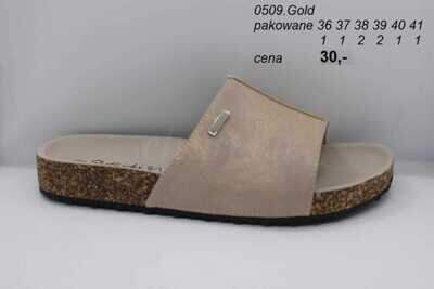 Klapki damskie 7A0509.GOLD (36/41,8par)