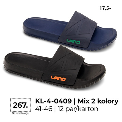 Klapki męskie 4-0409.MIX (41/46,12par)