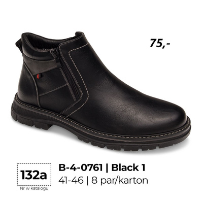 Trzewiki męskie  9AB-4-0761.BLACK 1  (41/46,8par)