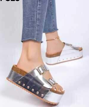 Klapki damskie    7APS25.SILVER  (36/41,12par)