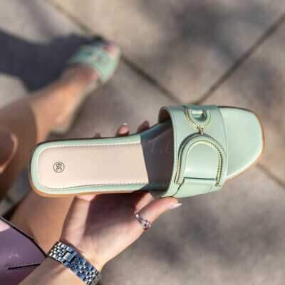 Klapki damskie 7A35-238.GREEN (36/41,12par)